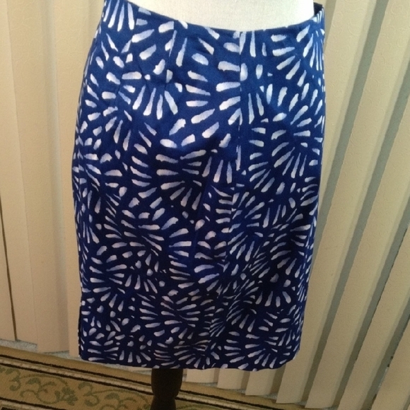 The Limited Dresses & Skirts - The Limited , Blue Patterned Skirt